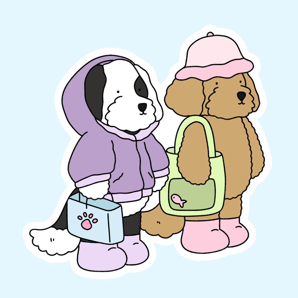 "Into Town" Sticker (Glitter)