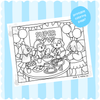 Super Bowl Party Coloring Page