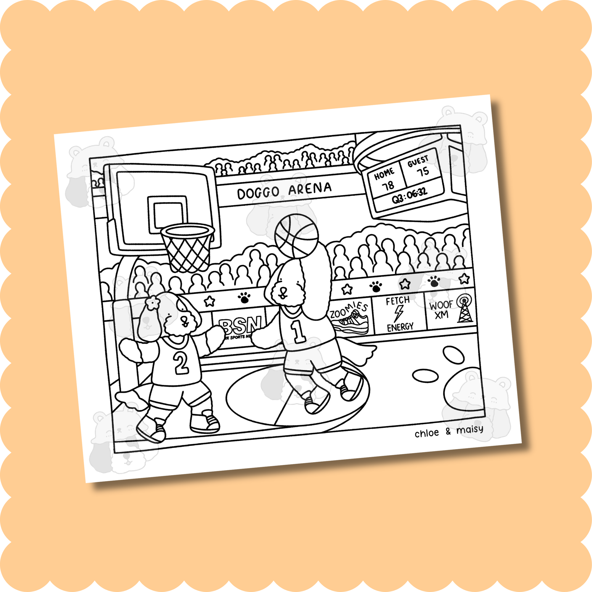 Basketball Coloring Page