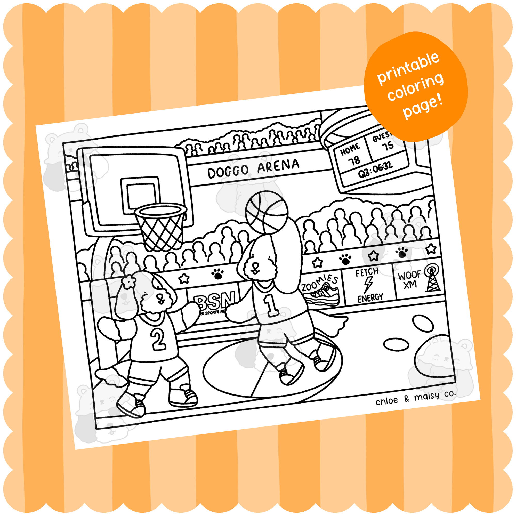 Basketball Coloring Page